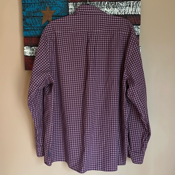 Row M Men's Purple Checkered Long Sleeve Button Down Shirt Size XL - Picture 5 of 8